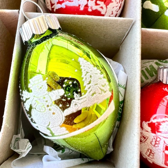 12 Radko Xmas Holiday Splendor Signature Flocked Tulips & Ball Ornaments - Picture 10 of 16